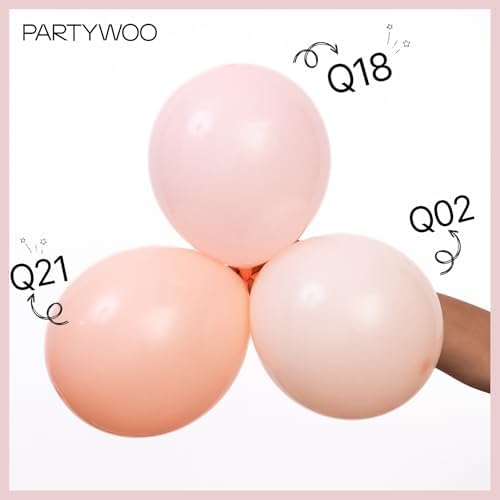 PartyWoo Baby Pink Balloons 50pcs Pastel Light Pale Pink Color 12 Inch - Image 4