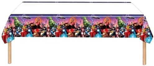 46Pcs superhero Birthday Party Supplies, Avengers Party Decorations Set Include Banner, Backdrop, Balloons, Hanging Swirls, Cake Cupcake Toppers, Tablecloth for Boys Girls Avengers Theme Party - Image 6