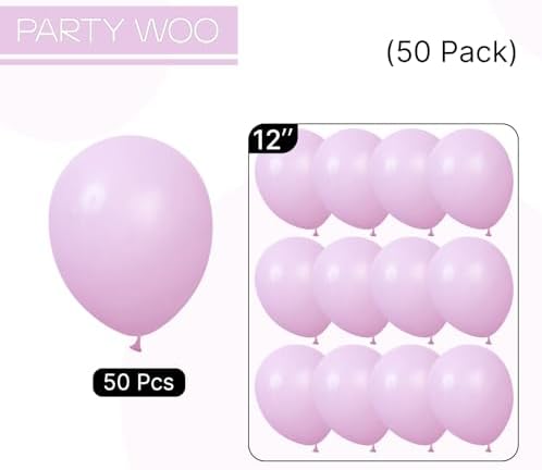 PartyWoo Baby Pink Balloons 50pcs Pastel Light Pale Pink Color 12 Inch - Image 6