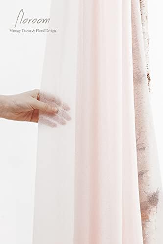 Floroom Wedding Arch Draping Fabric 2 Panels 20Ft Blush Chiffon Fabric Drapes Arbor Drapery Wedding Ceremony Reception Swag Decorations - Image 5