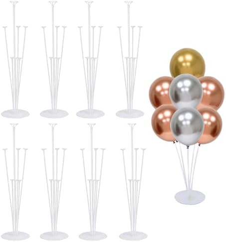 Balloon Stand Kit For Table - 8 Sets Balloon Sticks with Base For Birthday Graduation Party Decorations by Unknown