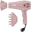Conair Hair Dryer with Diffuser & Concentrator, 1875W, Matte Light Pink by conair