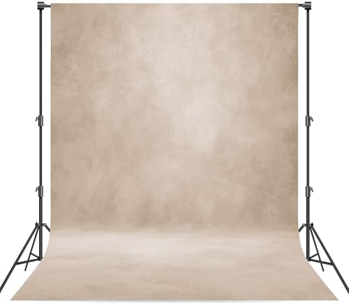 Abstract Photography Backdrop for Photoshoot 8x10ft, Beige,No Stand by Haboke