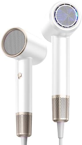 Hair Dryer Fast Dry Professional Ionic Hairdryer, Super Compact & Lightweight with Even Heat Anti-Static, Frizz-Control, Quick Drying, Energy Saving, Hairdryers for Women & Man by Unknown