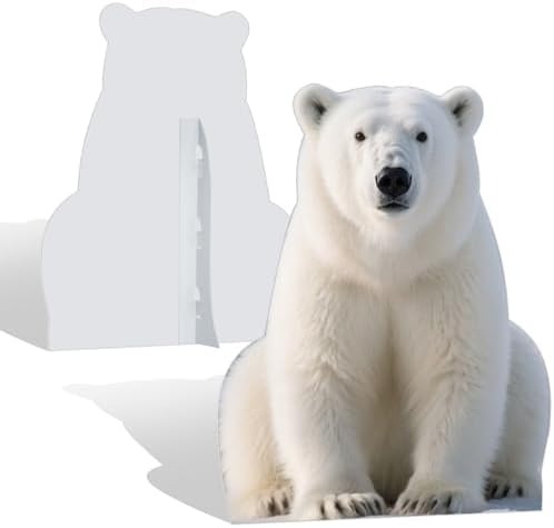 Polar Bear 5FT Life Size Cardboard Cutout, Party Decor, 1 PC - Image 3