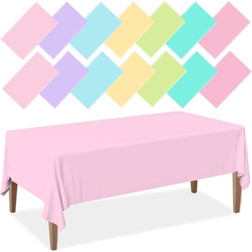 14 Pack Pastel Table Cloths for Parties, 54 x 108 Inch - Image 5