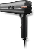 Andis 80280 Fold-n-go 1875 Watt Ceramic Ionic Dryer, Retractable Cord, Lightweight with Professional Blowout Results, Quick Drying Blow Dryer, Black/Silver by Andis
