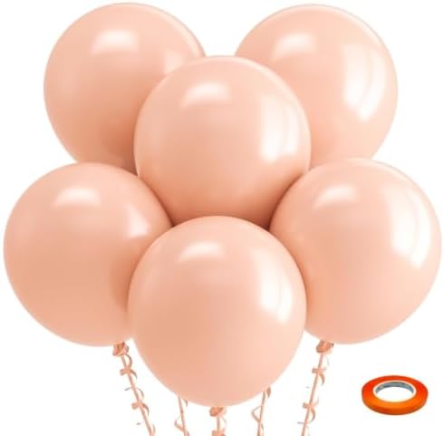 Bezente Pastel Orange Balloons 18 Inch 30 Pack Latex Large Thick by Bezente