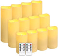 12-Pack LED Flameless Candles with Remote Control - Battery Operated, Timer, Dimmable, 3D Flame Flickering , Perfect for Halloween Christmas Parties,Wedding,Home Decor ,Gift and Special Occasions by fclayvts