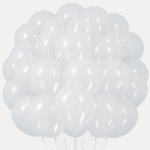 Voircoloria 66pcs Clear Transparent Latex Party Balloons, 12inch by Voircoloria