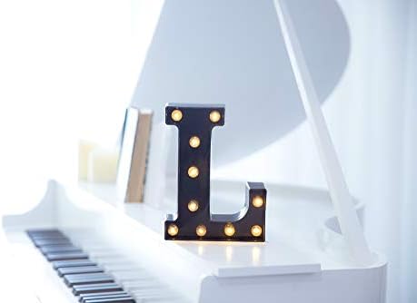 Foaky Black LED Marquee Number Lights Sign Light Up Marquee Number Lights Sign for Night Light Wedding Birthday Party Battery Powered Christmas Lamp Home Bar Decoration - Image 2