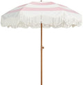 AMMSUN Boho Fringe Umbrella, 6.5ft Outdoor Umbrella with Tassel by AMMSUN