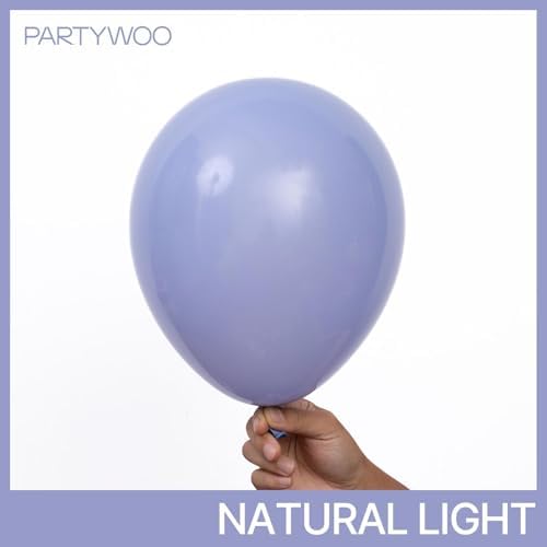 PartyWoo Dusty Purple Balloons 50pcs Lavender Lilac Boho Neutral Color - Image 3