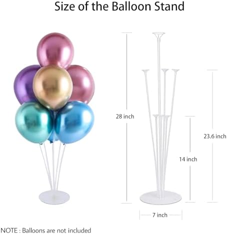 4 Sets Balloon Stand Kits, Balloon Sticks Holder with Base for Table Centerpiece Graduation Birthday Baby Shower Party Decorations - Image 2