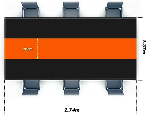 Oudain 6 Pcs Plastic Disposable Table Cloth 54" x 108", Orange, Black - Image 3