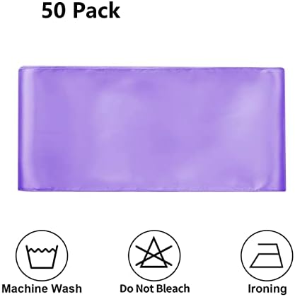 50 Pack Lavender Chair Sashes, Lavender Satin Sashes Ties for Chairs Covers, Light Purple Chair Bows for Party Wedding Birthday Banquet Decor - Image 5