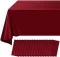 16 Pack Maroon Plastic Tablecloth for Rectangle Tables, Premium Decorative Burgundy Disposable Table Cloths for Parties, Rectangle Party Table Cover for Birthday Anniversary Graduation, 54x108 Inch by RAGNHILD