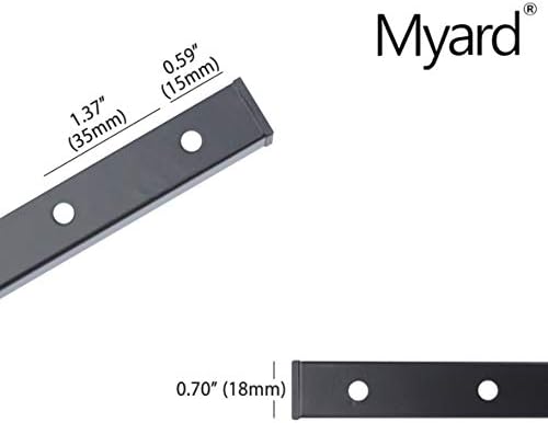 Myard 42'' Estate Hallow Square Iron Heavy-Duty Deck Balusters, Matte Black - Image 2