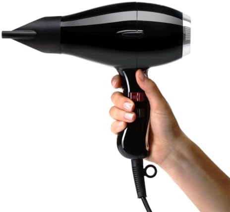 Elchim 3900 Healthy Ionic Professional Hair Dryer, 1875W Blow Dryer, Ionic & Ceramic System, 30%+ Faster Drying, Low EMF Protection, Dual Quick-Lock Concentrators, Made in Italy, Black & Silver - Image 3