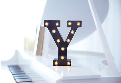 Foaky Black LED Marquee Number Lights Sign Light Up Marquee Number Lights Sign for Night Light Wedding Birthday Party Battery Powered Christmas Lamp Home Bar Decoration - Image 2