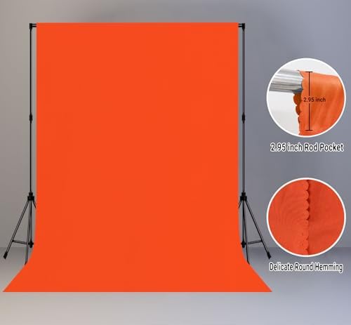 Orange Photography Backdrop for Photoshoot, Fabric 10x20ft - Image 2
