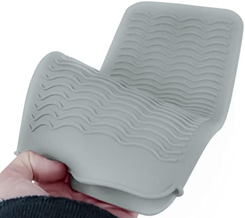 Silicone Heat Resistant Mat Pouch for Hair Straightener,Curling Iron, Grey - Image 5