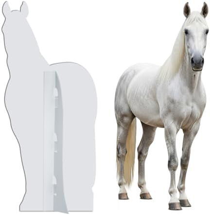 White Horse Life Size Cardboard Cutout 5FT 1 PC, for Party Decor - Image 4