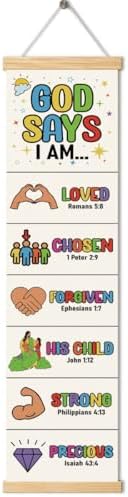 Identity in Christ Banner, Church Banner, Christian Rustic Hanging Door Flag, Farmhouse Decorations Outdoor Indoor, Church Activity Decor, Bible Lesson, Scripture and Words Decorations by Unknown