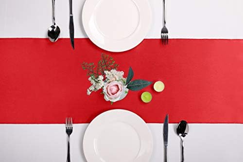 15-Pack Satin Table Runner Red 12 x 108 inches Long, Table Runners for Wedding, Birthday Parties, Banquets Decorations（15 Pack, 12x108 Inch, Red） - Image 6