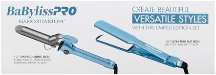 BabylissPRO Nano Titanium Ultra-Thin Hair Straightener, Professional Flat Iron, 5-Inch Extended Plates for Faster Straightening, for All Hair Types - Image 3