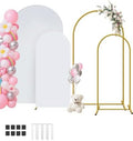 HEMMOTOP Arch Backdrop Stand with Cover Set, White, 7.2ft and 6ft, 2-Pack by Hemmotop