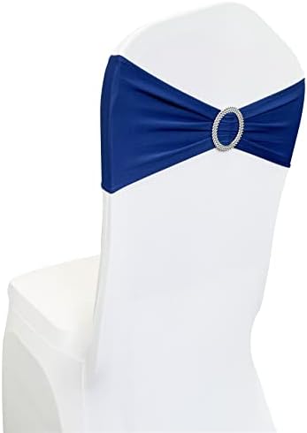 Spandex Chair Sashes Bands, Royal Blue, 100PCS - Image 5