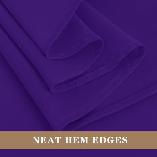 Fitable 6 Pack Purple Tablecloths 90 Inch Round for 36"-72" Tables - Image 4