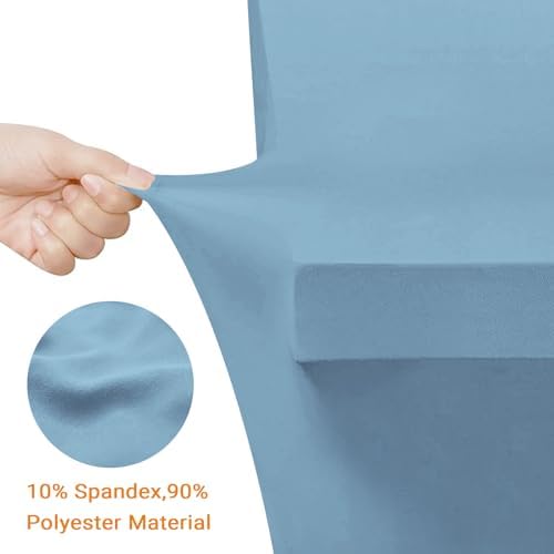 Eurmax USA 2-Pack Rectangular Fitted Spandex Table Covers 8ft Tablecloth Wedding Event Patio Table Decorations Stretch Table Cover for 8ft Folding Table (Sky Blue) - Image 5