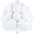 PartyWoo White Balloons 50pcs 12 Inch Latex Helium White Balloons by PartyWoo
