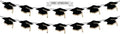 Pre-Strung Graduation Banner - Grad Caps Party Banner Decoration by PerfectOccasion