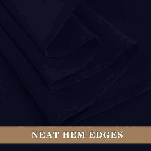 Fitable 6 Pack Navy Tablecloths 120 Inch Round for 48"-96" Tables - Image 4