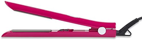 Brilliance New York - 1 Inch Diamond Titanium Flat Iron - 2 in 1 Hair Straightener and Curler - Anti-Static, Frizz-Free Ionic Plates - Auto Shut-Off Dual Voltage Flat Iron w/LCD Display by BrillianceNewYork