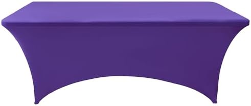 2-Pack 4ft Spandex Table Covers for Rectangular Folding Tables - Wrinkle Resistant Stretch Tight Table Cloths - Ultimate Fitted Table Protector for Parties, Banquet, and Wedding - Image 6