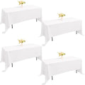 4 Pack Rectangle Tablecloth for 6 Foot Tables Washable Polyester Table Cover for Wedding Dining Table Parties Banquet（70x120 White） by JALANCY
