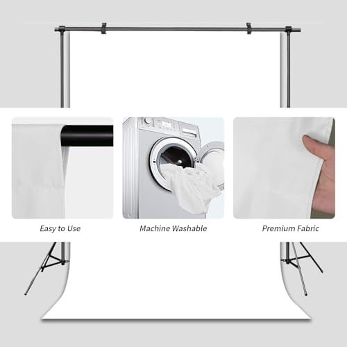 White Photo Backdrop for Photoshoot Solid Color Background 8x10 ft - Image 6