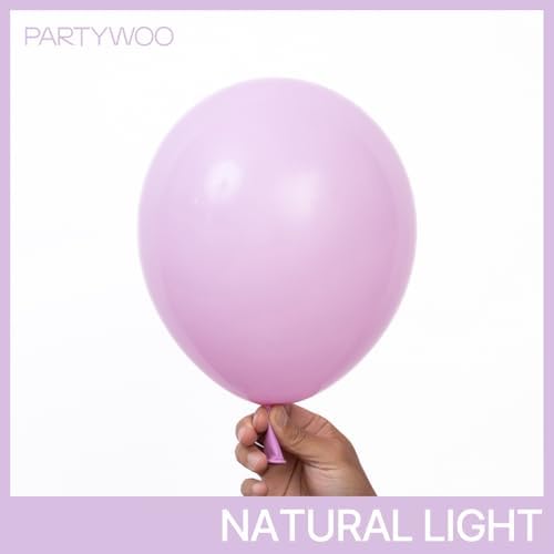 PartyWoo Baby Pink Balloons 50pcs Pastel Light Pale Pink Color 12 Inch - Image 2