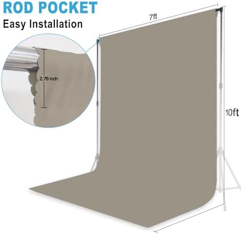 Grey Photography Backdrop for Photoshoot, Fabric, 7x10 FT - Image 2