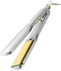 SHEGLAM Hair Straightener, 1.5" Flat Iron Straightener and Curler with Comb Tooth Adjustable Smart Memory Temp 270-450°F Dual Voltage Portable Flat Iron Hair Straightener for All Hairstyles Anti-Frizz by SHEGLAM