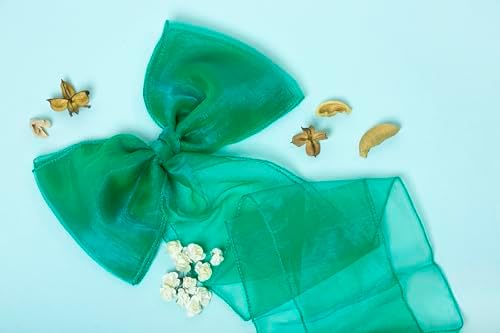 MDS Pack of 200 Organza Chair Sashes for Wedding & Event Décor – Green - Image 5