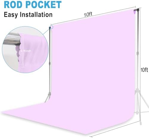 Light Purple Photography Backdrop for Photoshoot, Fabric, 10x10 FT - Image 2
