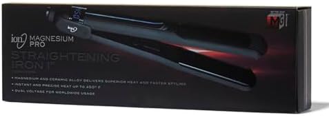 Ion Magnesium Flat Iron 1 Inch Black - Image 2