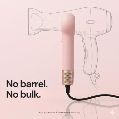 L’ANGE HAIR Axia HaloRing Ionic Hair Dryer | High Speed Professional Blow Dryer for Smooth, Frizz-Free Styles | Lightweight Brushless Motor with Concentrator & Wall Mount | 4 Heat Settings | Rose Gold - Image 3