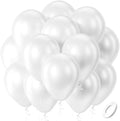 Bezente Pearl White Balloons Latex Party Balloons 100 Pack 12 inch by Bezente