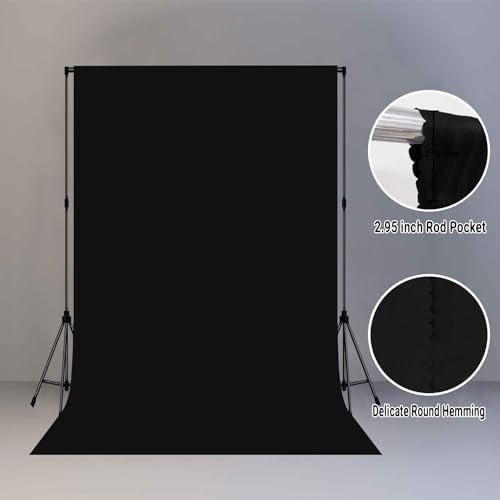Black Photography Backdrop for Photoshoot, Fabric 6x9ft - Image 6